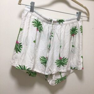 Womens Piyama Palm Tree Shorts